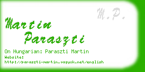 martin paraszti business card